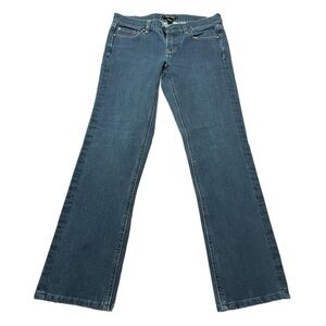 White House Black Market Blue Flare Jeans Size 4 Wide leg Bootcut Classic